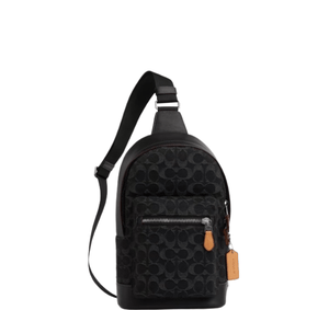 Coach West Pack In Signature Denim - Black - www.unoo.com