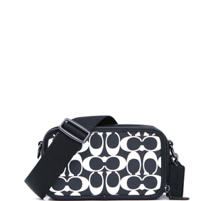 Coach Wyatt Crossbody In Signature Canvas - Gunmetal/Black/Chalk - www.unoo.com