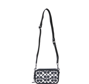 Coach Wyatt Crossbody In Signature Canvas - Gunmetal/Black/Chalk - www.unoo.com