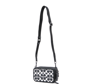 Coach Wyatt Crossbody In Signature Canvas - Gunmetal/Black/Chalk - www.unoo.com