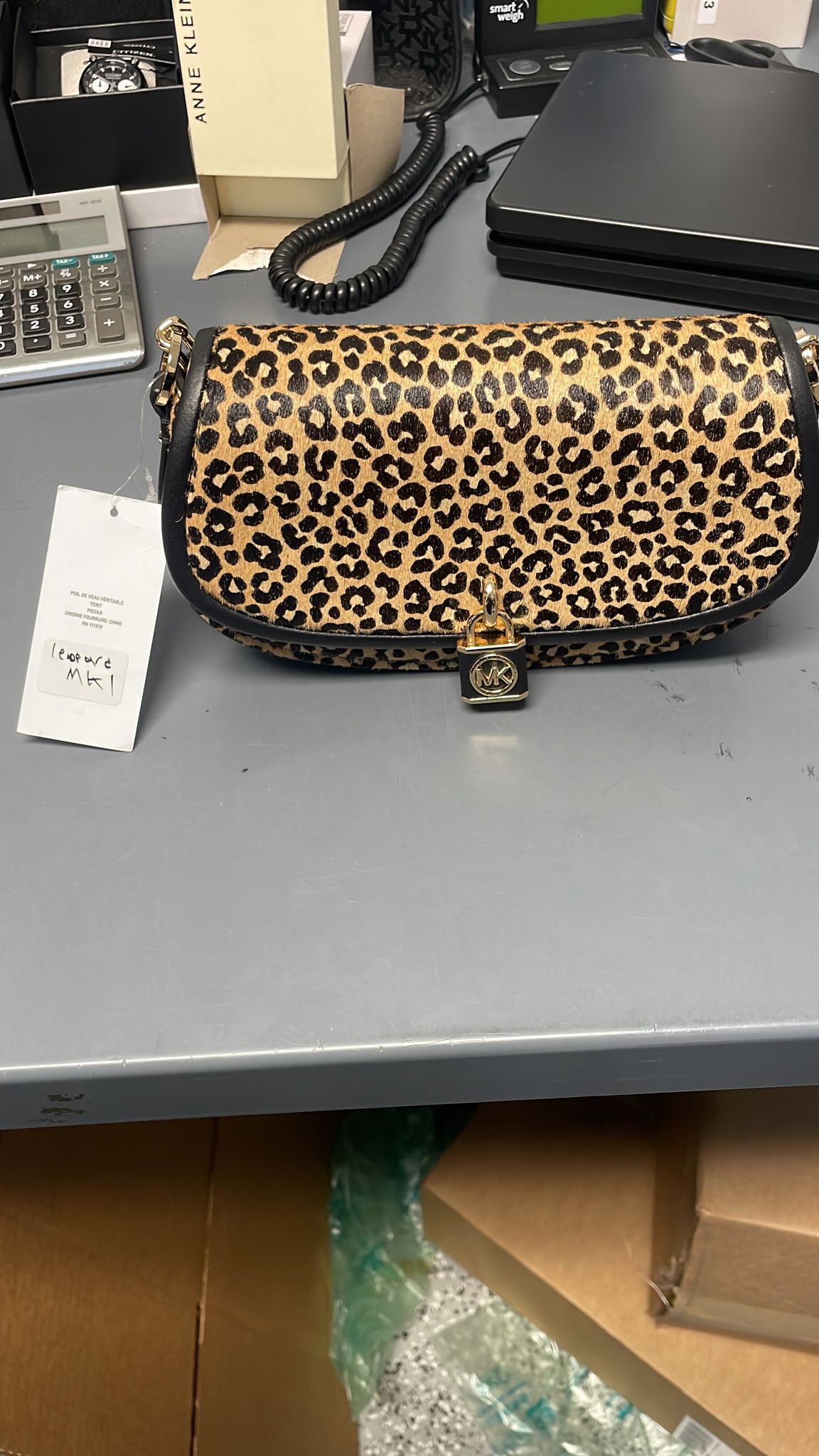 Michael Kors Leopard Print Crossbody - Brown