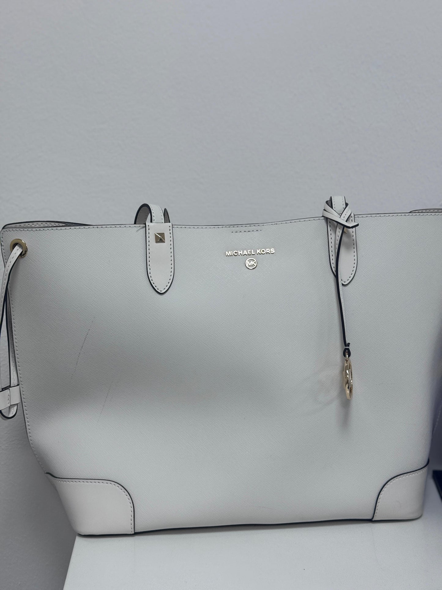 Michael Kors Edith Drawstring Travel Tote Shoulder Bag - Soft White