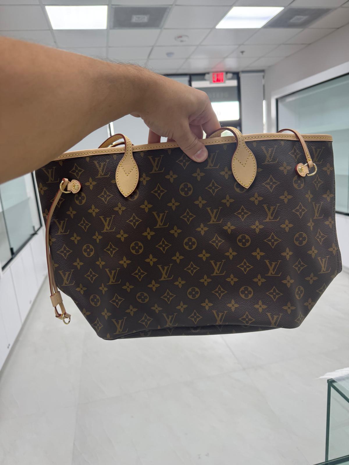 Louis Vuitton Monogram Neverfull Tote Bag- Brown