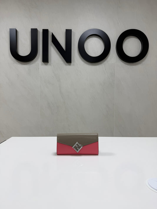 Fendi Pink Dalia/Tortora Leather Continental Wallet