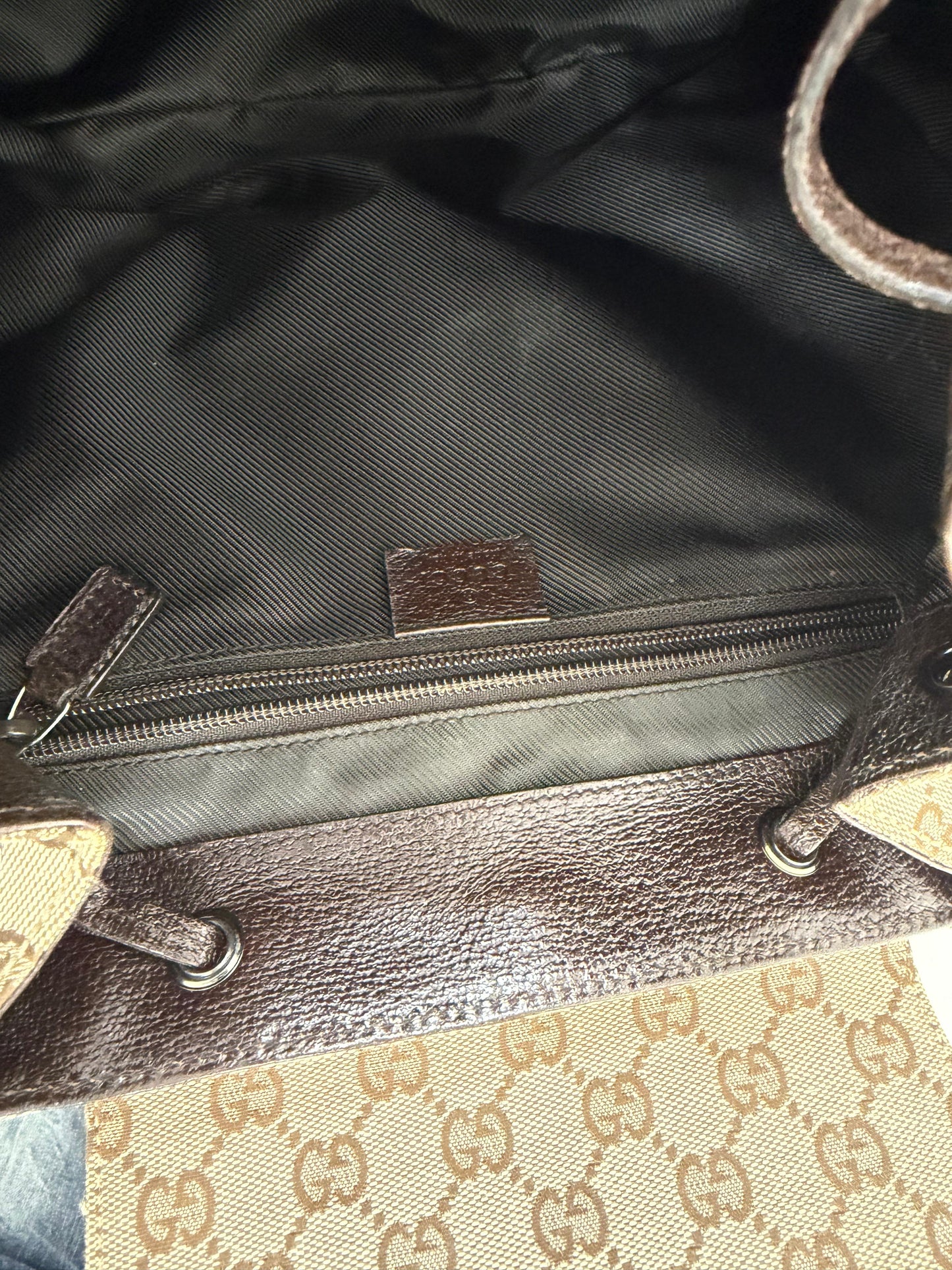 Gucci Jackie Embossed Monogram Canvas Backpack -PRE OWNED