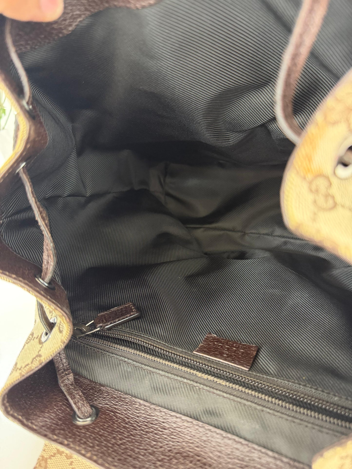 Gucci Jackie Embossed Monogram Canvas Backpack -PRE OWNED