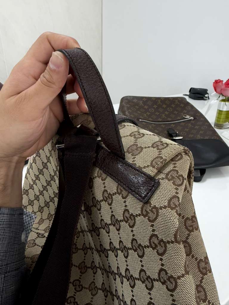 Gucci Jackie Embossed Monogram Canvas Backpack -PRE OWNED