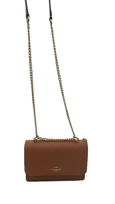 Coach Klare Crossbody Bag Women’s Peach Leather Shoulder Purse Gold-Tone Hardware