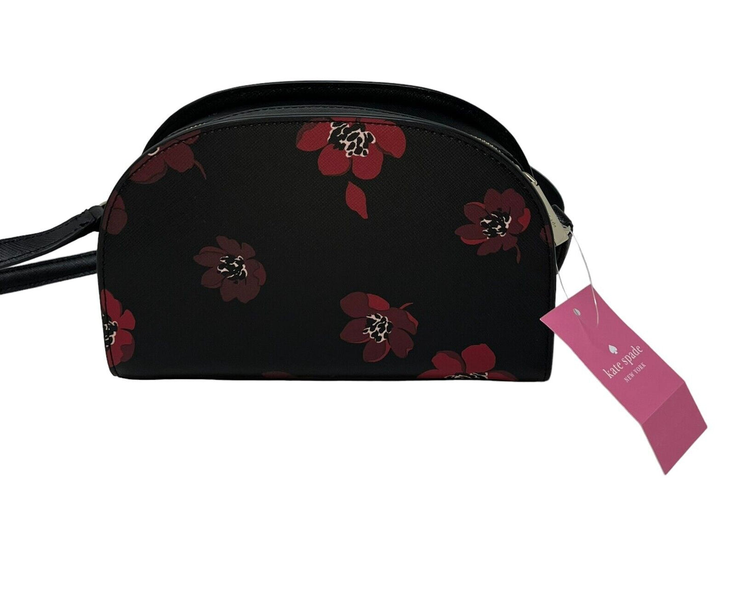 Kate Spade Perry Dancing Blooms Leather Black Dome Crossbody Bag K9606 $279