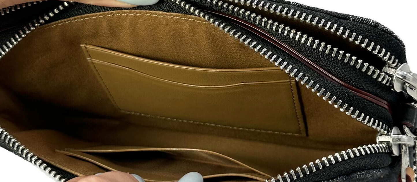 Coach Black Denim Kira Convertible Crossbody Wristlet - CE778