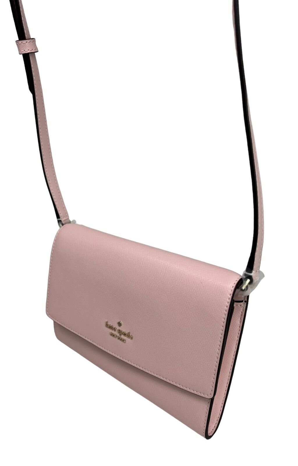 Kate Spade Perry Saffiano Leather Chalk Pink Crossbody Bag K8709 $239