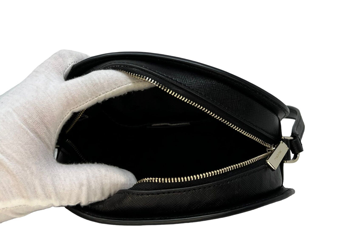 Kate Spade Perry Dancing Blooms Leather Black Dome Crossbody Bag K9606 $279