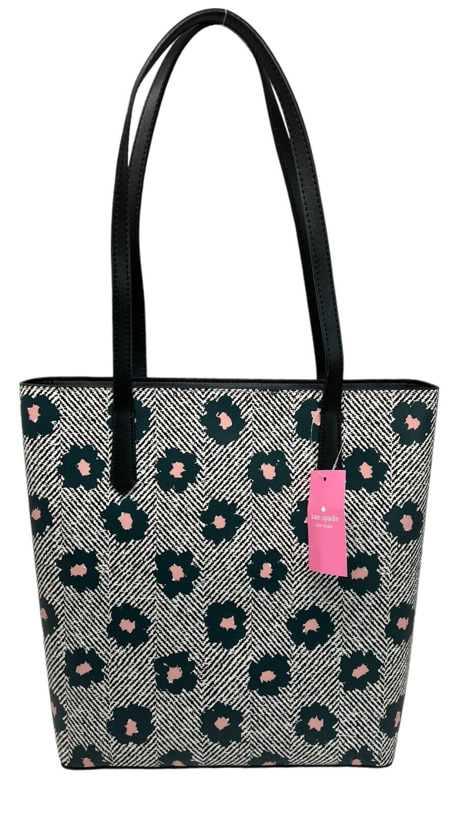 Kate Spade Herringbone Floral Peacock Sapphire Multi Tote Bag K8163 $359