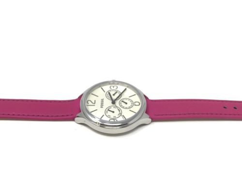 Fossil Women’s Pink Leather Multifunction Dial Day/Date Casual Watch BQ3249 $105
