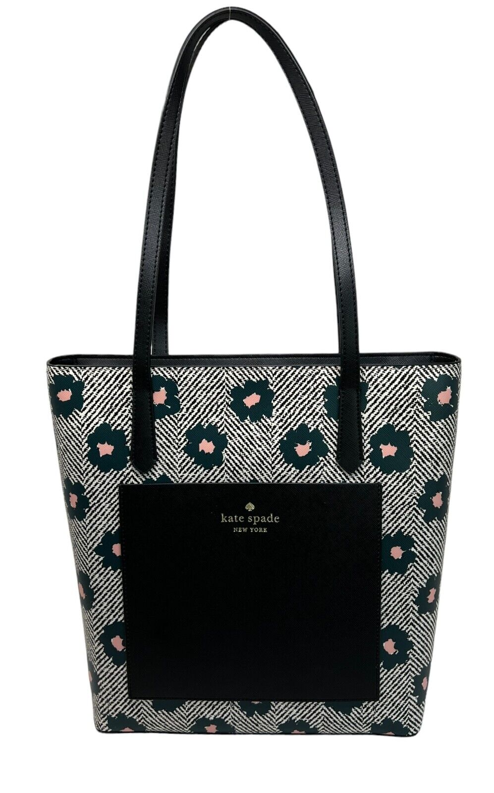 Kate Spade Herringbone Floral Peacock Sapphire Multi Tote Bag K8163 $359