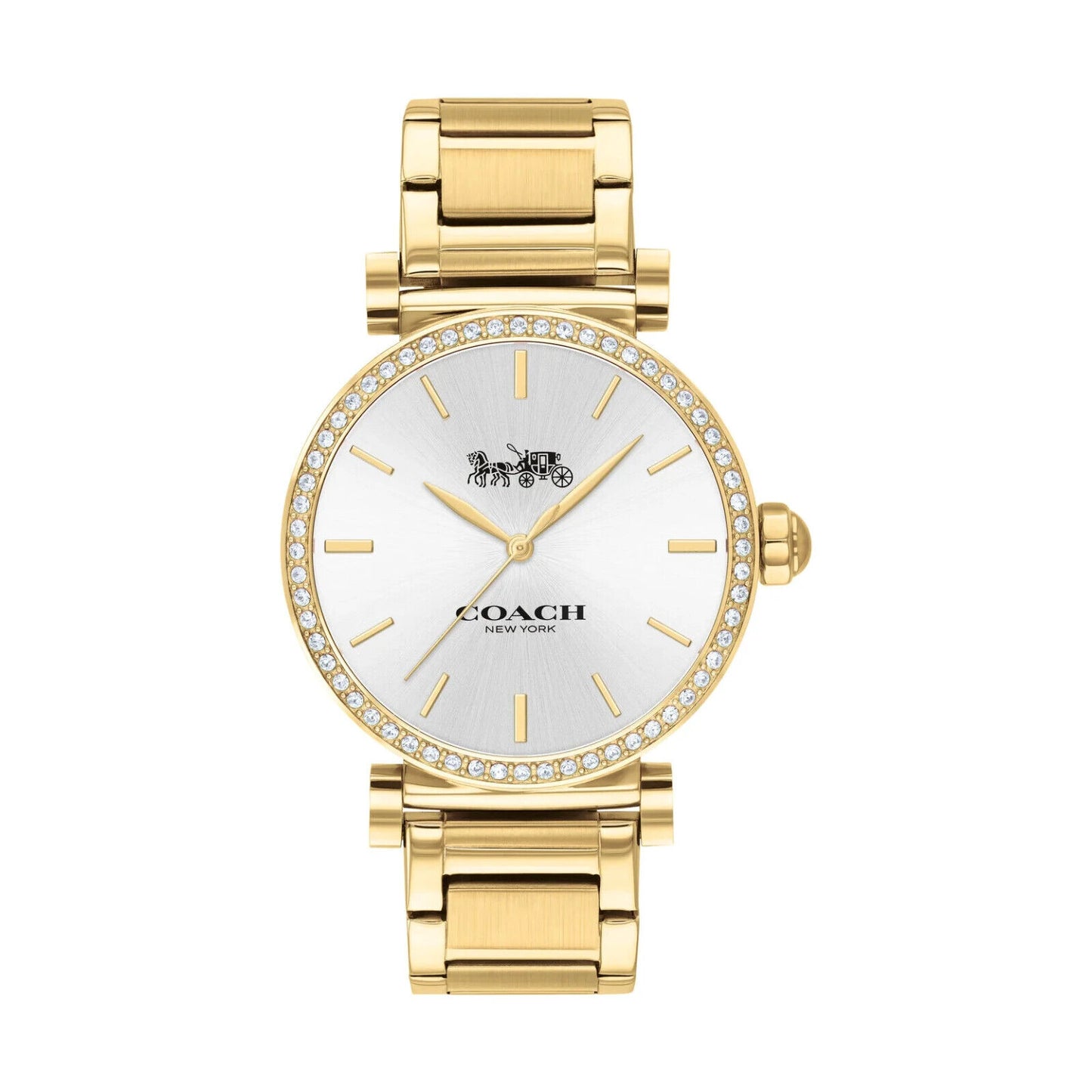 Coach Ladies Madison Gold Band White Dial Watch 14503578 $325