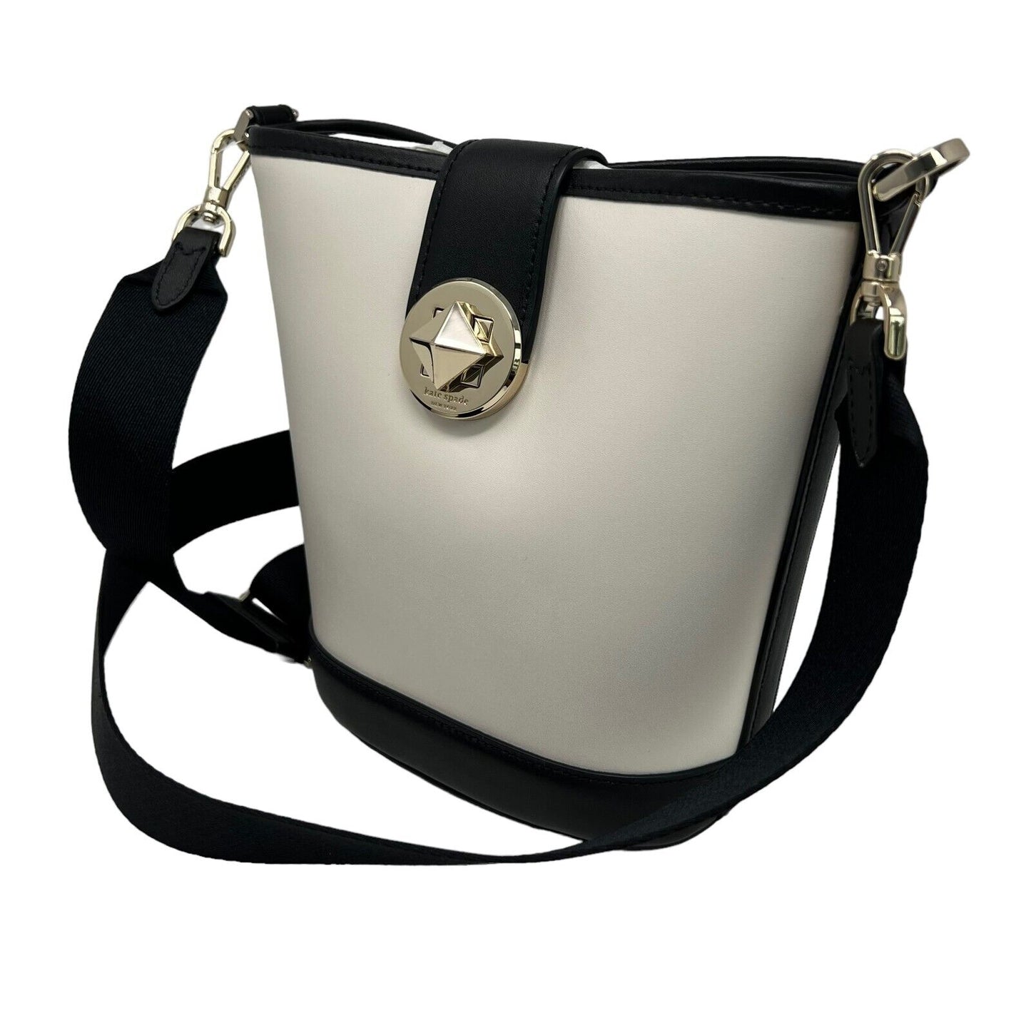 Kate Spade Black Multi Audrey Mini Bucket Colorblock Crossbody Bag KA491 $329