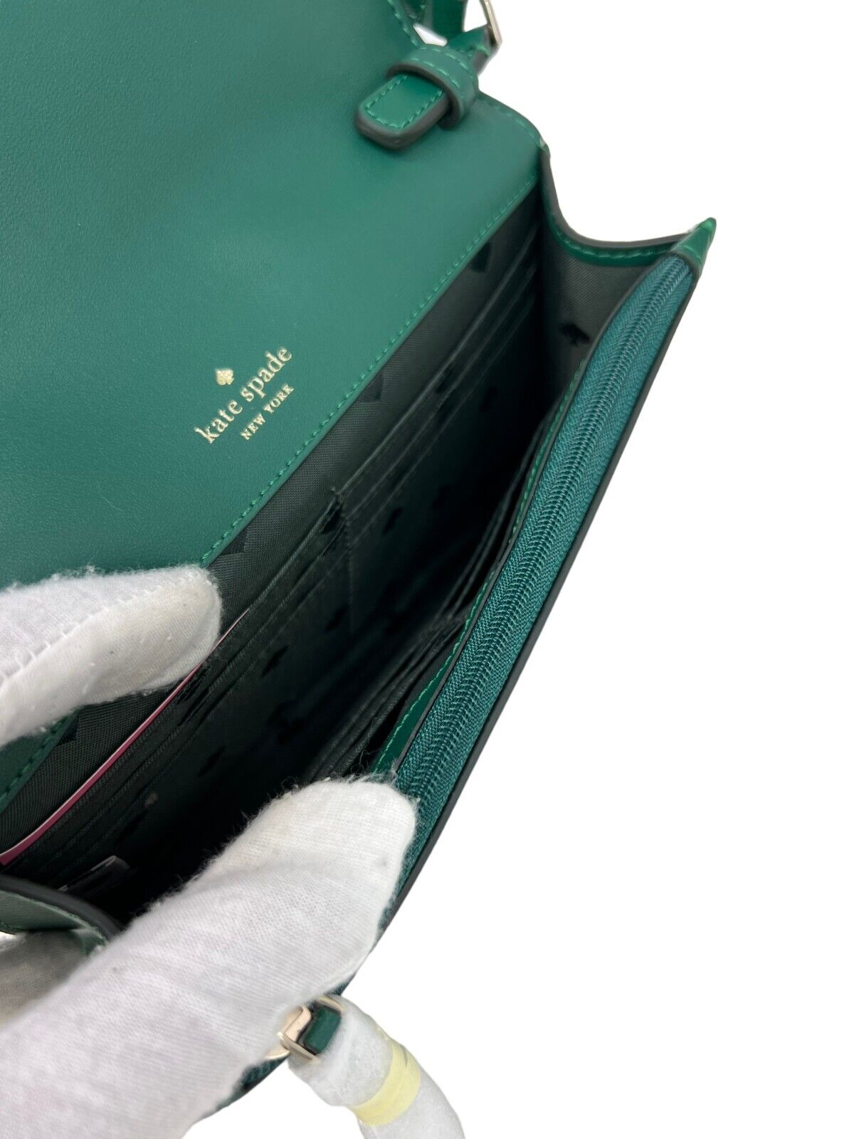 Kate Spade Perry Saffiano Leather Deep Jade Crossbody Bag K8709 $239