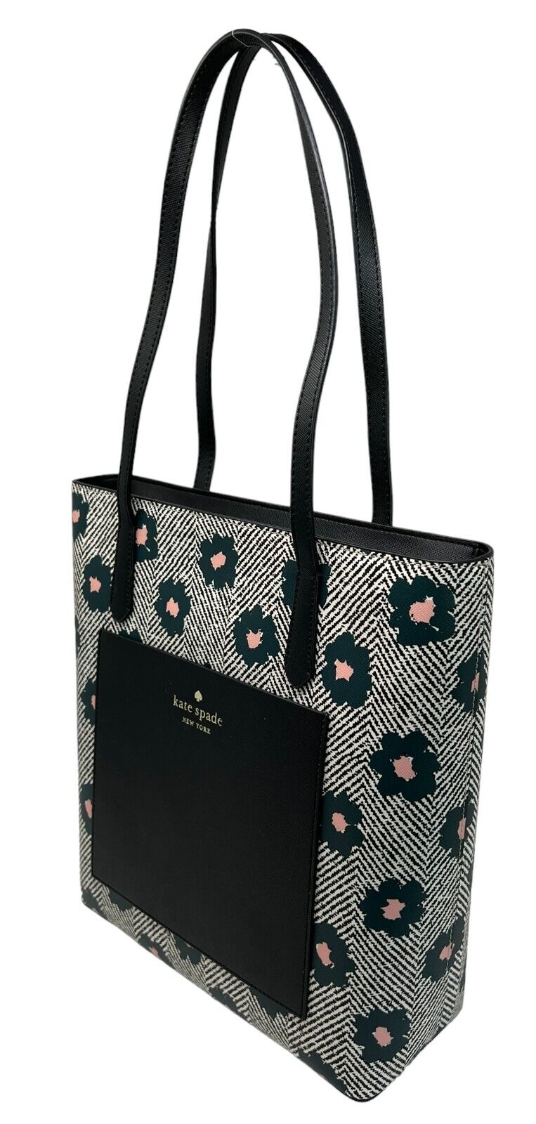 Kate Spade Herringbone Floral Peacock Sapphire Multi Tote Bag K8163 $359