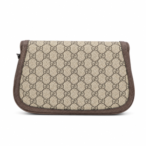 Gucci Blondie GG Supreme Clutch Bag Beige Ebony Canvas Gold Logo – additional photo 6