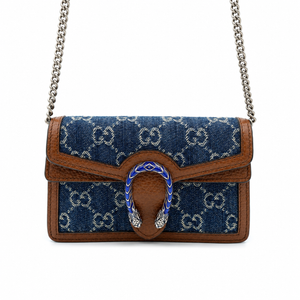 Gucci Dionysus Crossbody Bag Women’s Navy Denim GG Supreme Chain Shoulder Bag – additional photo 6