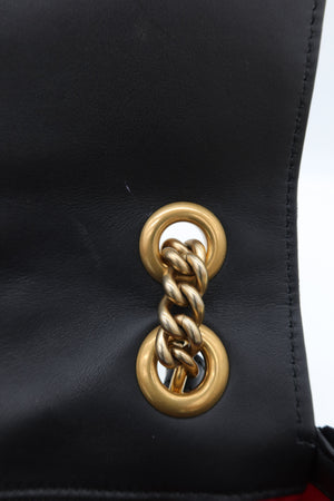Gucci GG Marmont Medium Black Velvet Matelasse Shoulder Bag Chain Strap – additional photo 13