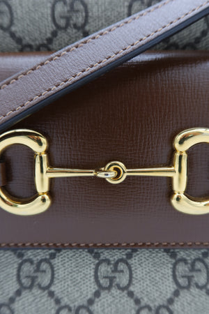 Gucci Horsebit 1955 Small GG Supreme Brown Shoulder Bag – additional photo 15