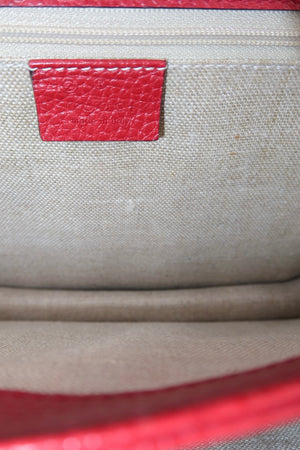 Gucci Interlocking G Dollar Calfskin Shoulder Bag – Red – additional photo 15