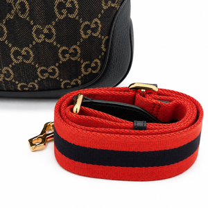 Gucci Jackie 1961 Small Shoulder Bag in Black GG Denim & Leather with Gold-Tone Hardware – additional photo 17