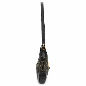 Gucci Jackie 1961 Small Shoulder Bag in Black GG Denim & Leather with Gold-Tone Hardware – additional photo 19