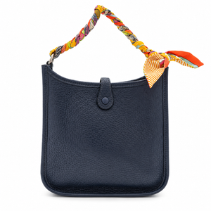 Hermès Evelyne TPM 16 Navy Blue Leather Crossbody Bag with Strap & Twilly – additional photo 3