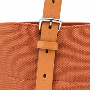 Hermès Toile Etrivière Elan Tote Bag – Orange Canvas with Natural Leather Straps – additional photo 10
