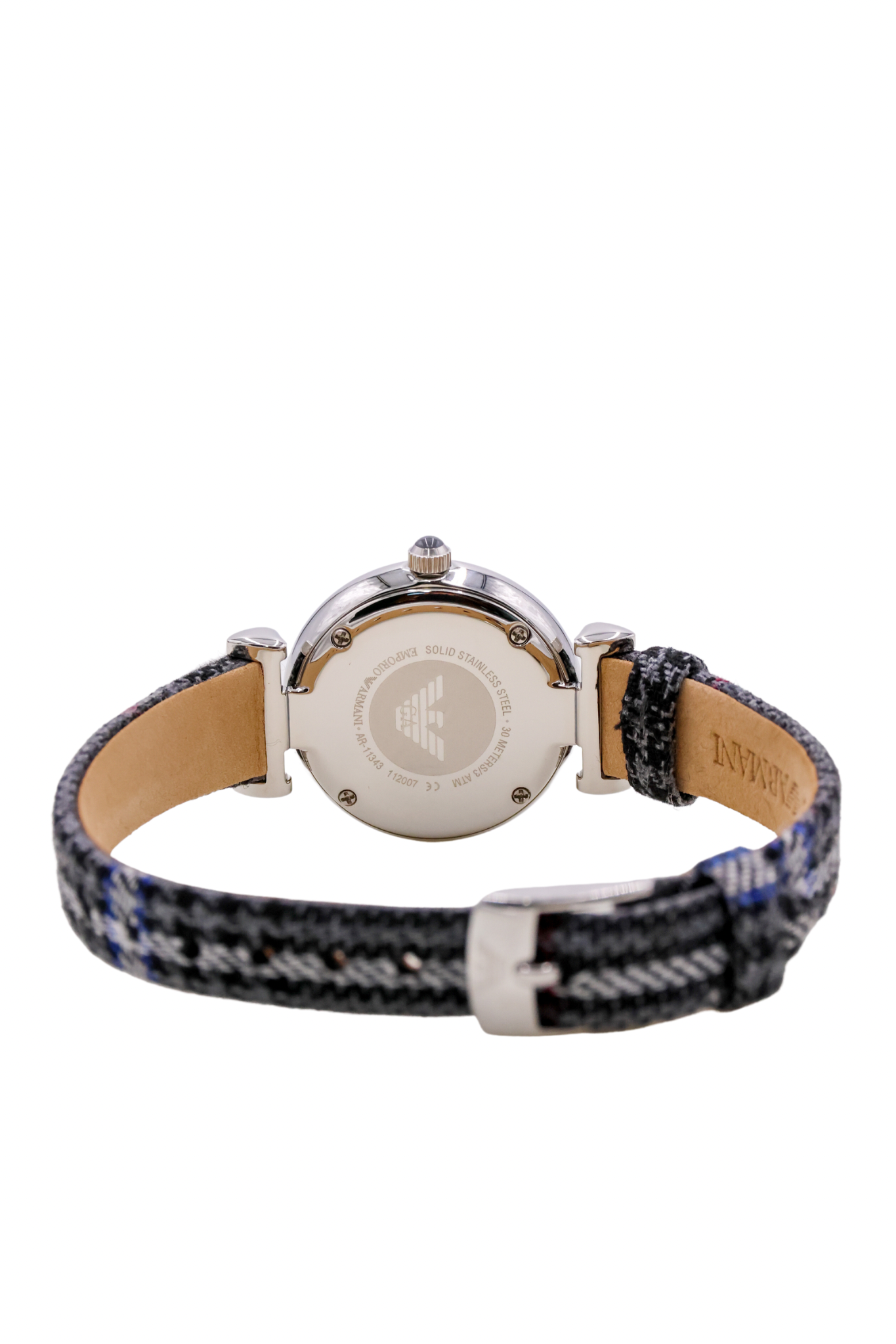 Emporio Armani Two Hand Grey Fabric Band Women's Watch - AR11343