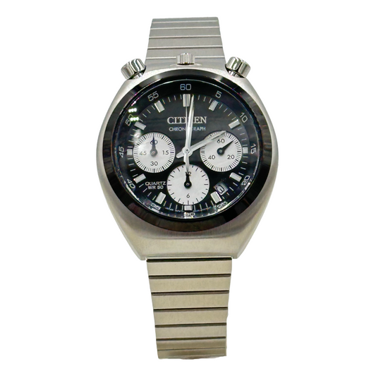 Citizen Record Label Tsuno Black Panda Chrono Chronograph Watch - AN3660-81E
