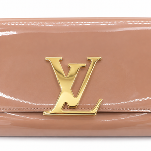 Louis Vuitton Louise Patent Leather Clutch Wallet Nude Beige Gold LV Hardware – Good Condition – additional photo 6