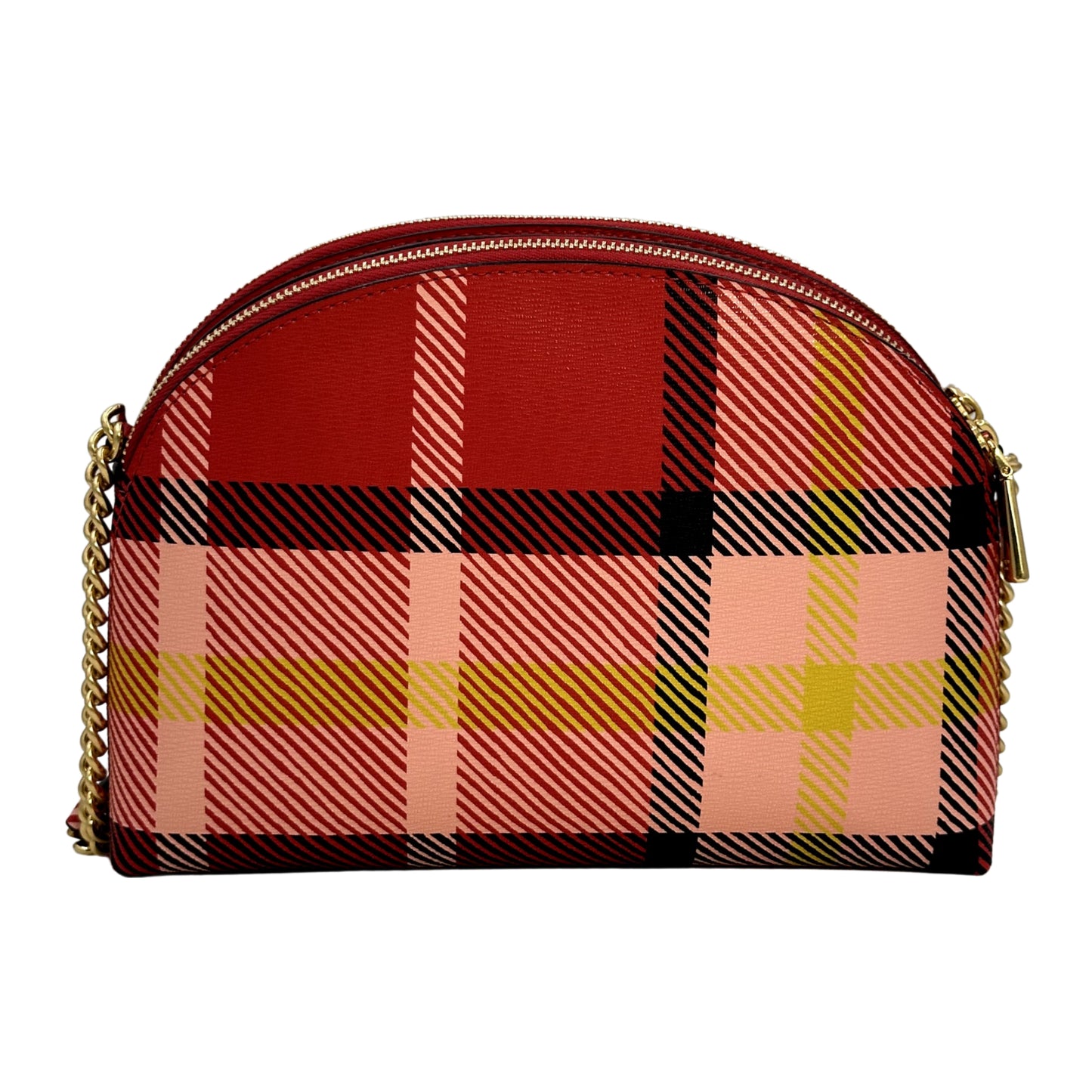 Kate Spade New York Morgan Museum Plaid Double Zip Dome Women's Small Crossbody - Red Multi - 196021356032