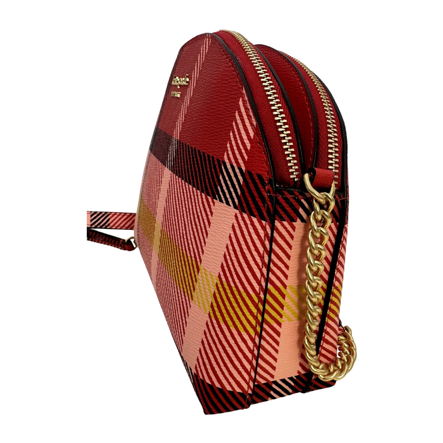Kate Spade New York Morgan Museum Plaid Double Zip Dome Women's Small Crossbody - Red Multi - 196021356032