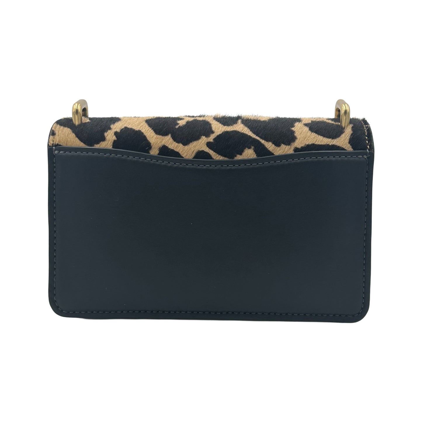 Coach Bandit Crossbody Bag In Haircalf With Leopard Print- Brass/Leopard