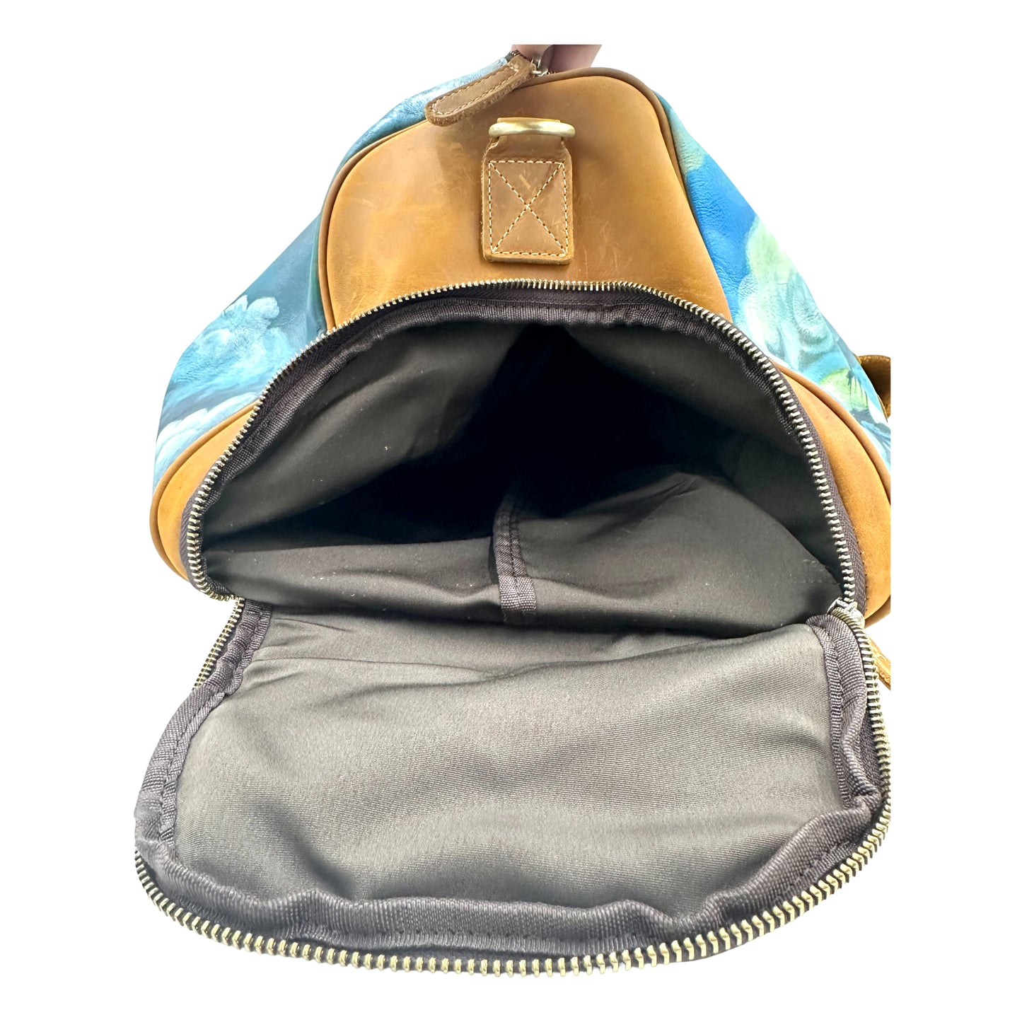 Starry Night Inspired Printed Duffle Bag- Blue/ Multi