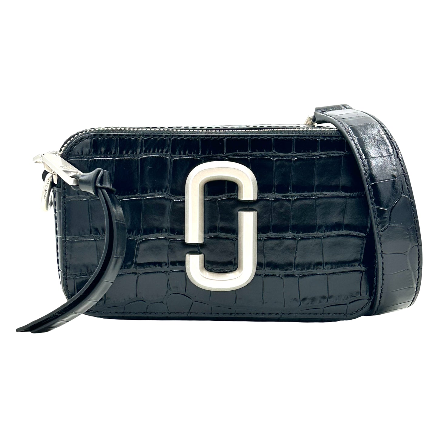 Marc Jacobs The Croc-Embossed Chain Snapshot - Black