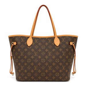 Pre-Owned Louis Vuitton Monogram Tote Bag – Brown – Louis Vuitton Neverfull tote bag in brown monogram canvas with tan