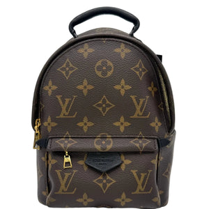 Louis Vuitton monogram backpack on a white background