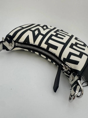 Fendi X Marc Jacobs Nano Fendigraphy Charm Bag - White/Black - www.unoo.com