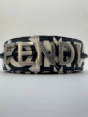 Fendi X Marc Jacobs Nano Fendigraphy Charm Bag - White/Black - www.unoo.com