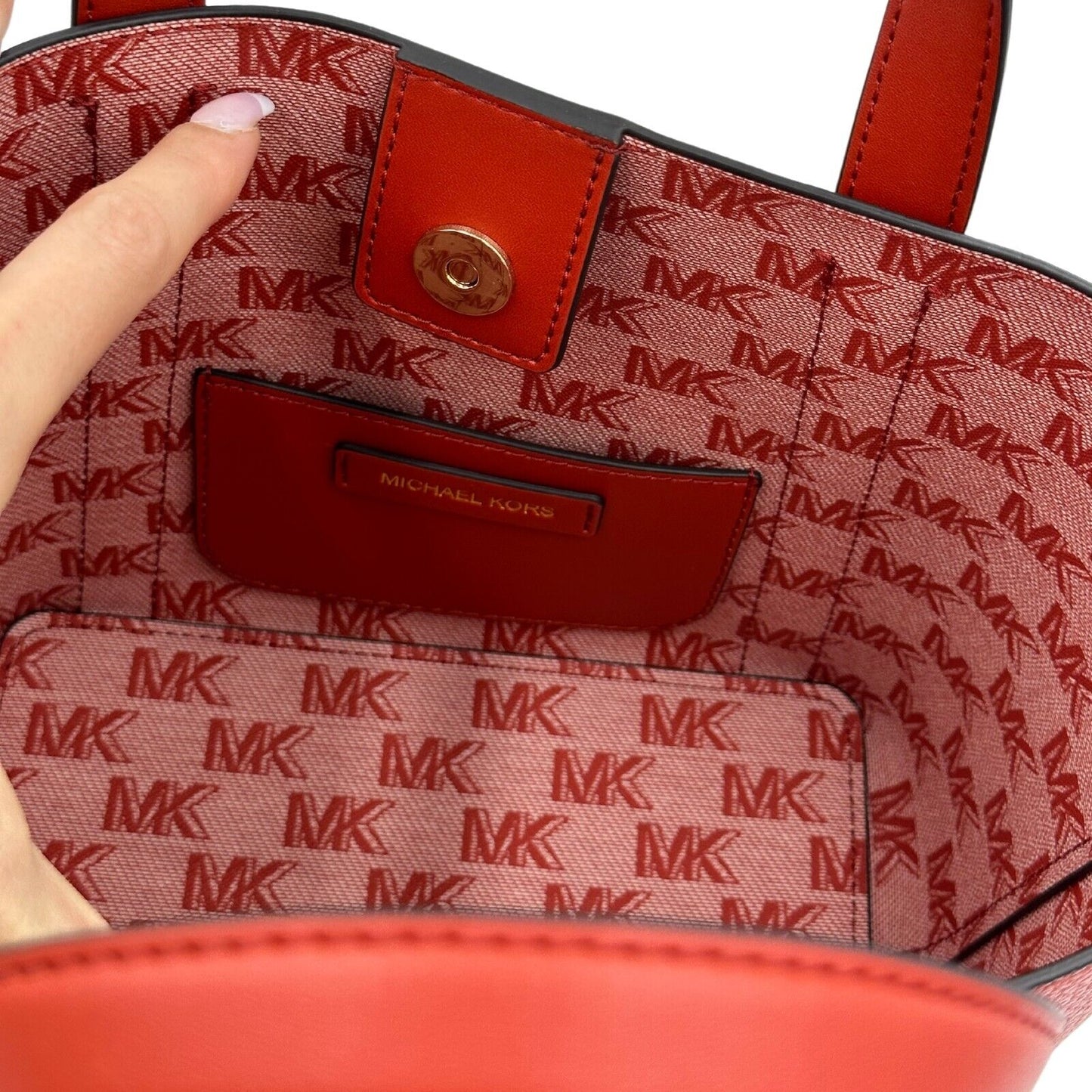 Michael Kors Hadleigh Small Double Handle Tote Bag - Terracota
