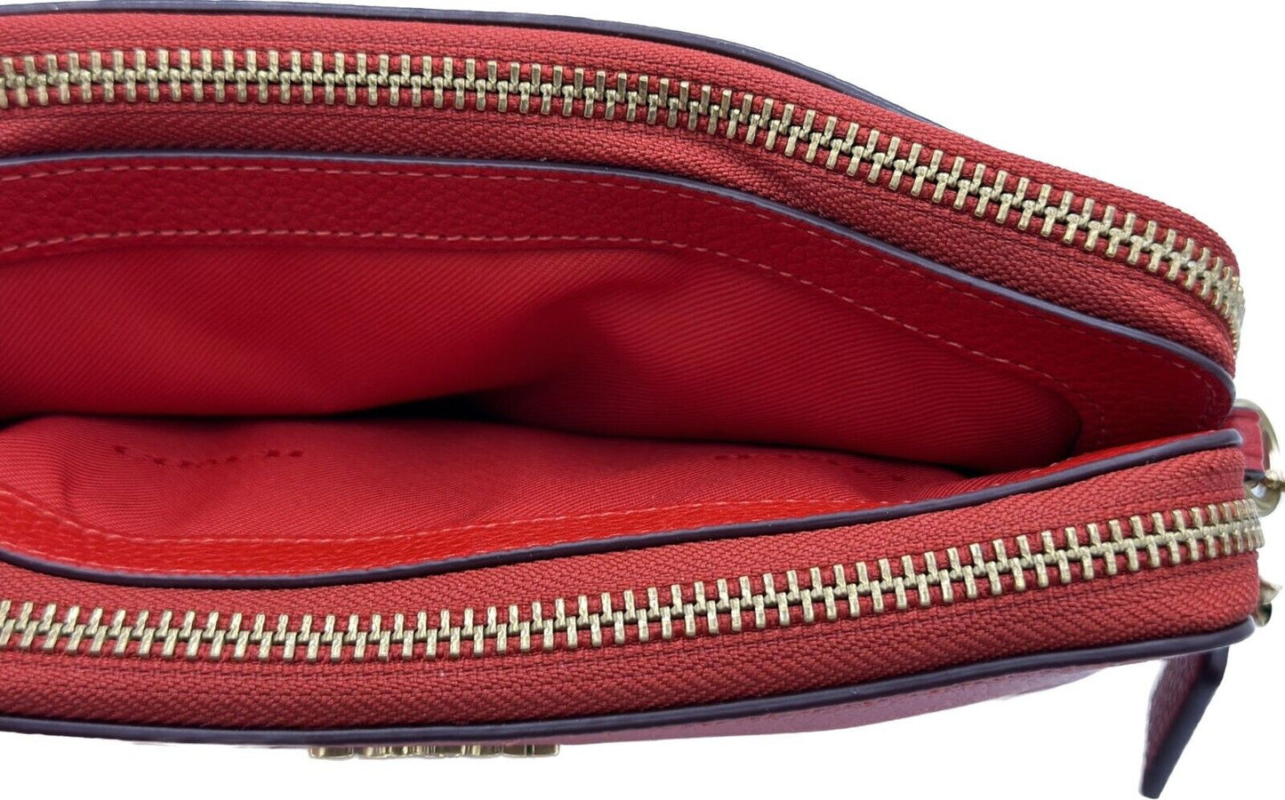 Coach Women's Kira Pebbled Red Leather Convertible Crossbody Bag