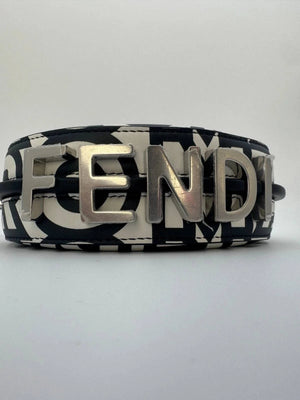 Fendi X Marc Jacobs Nano Fendigraphy Charm Bag - White/Black - www.unoo.com
