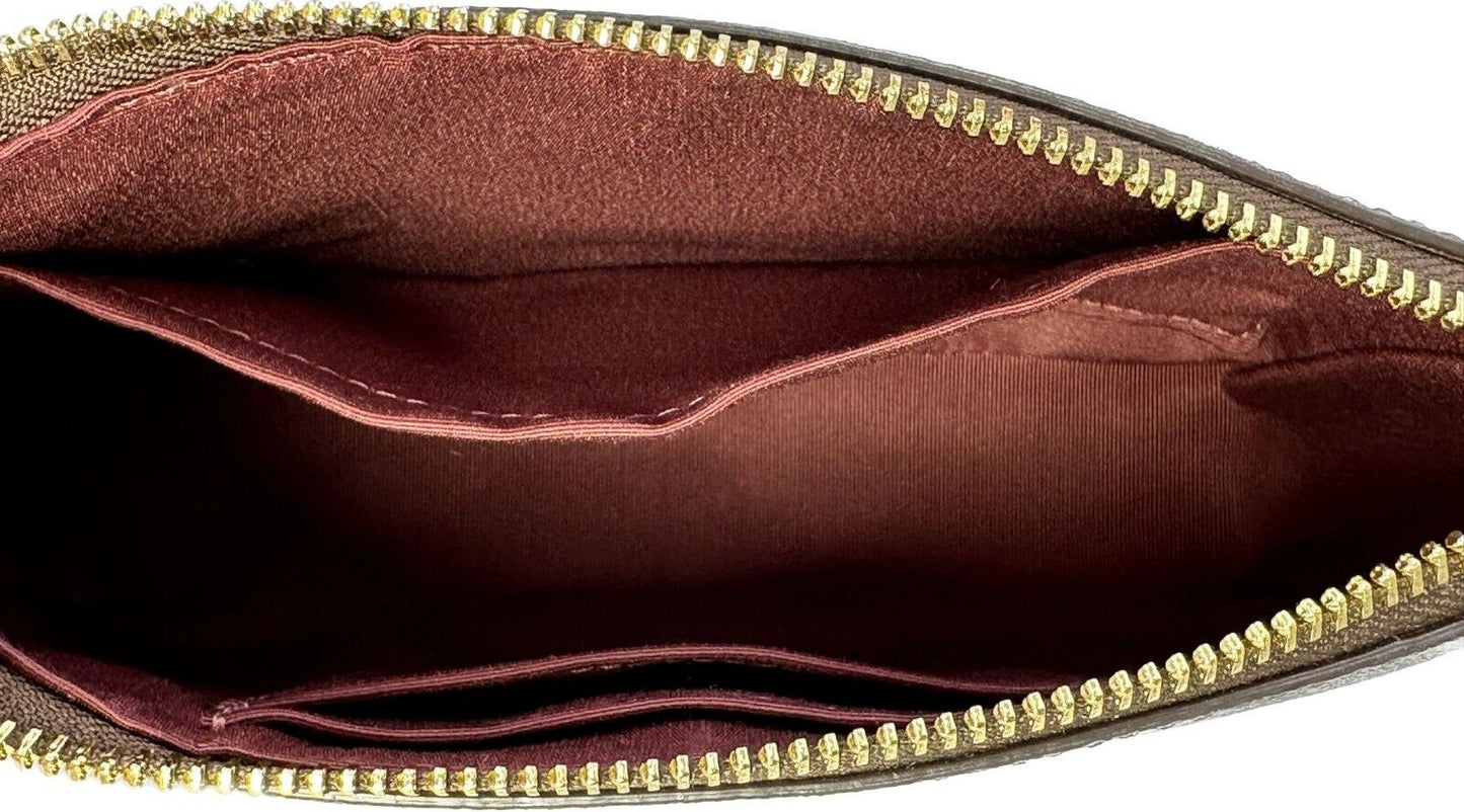 Coach Women's Nolita 19 Red & Dark Brown In Signature Canvas Bag