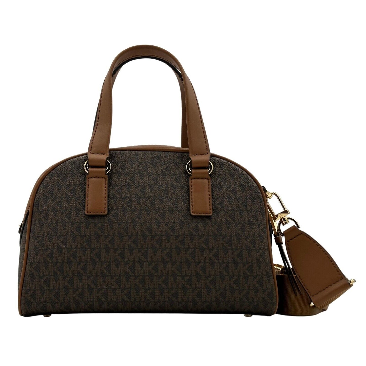 Michael Kors Williamsburg Logo Small Bowling Satchel - Brown/Luggage