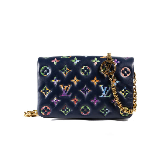 Louis Vuitton Monogram Garden Pochette Coussin - Navy Blue